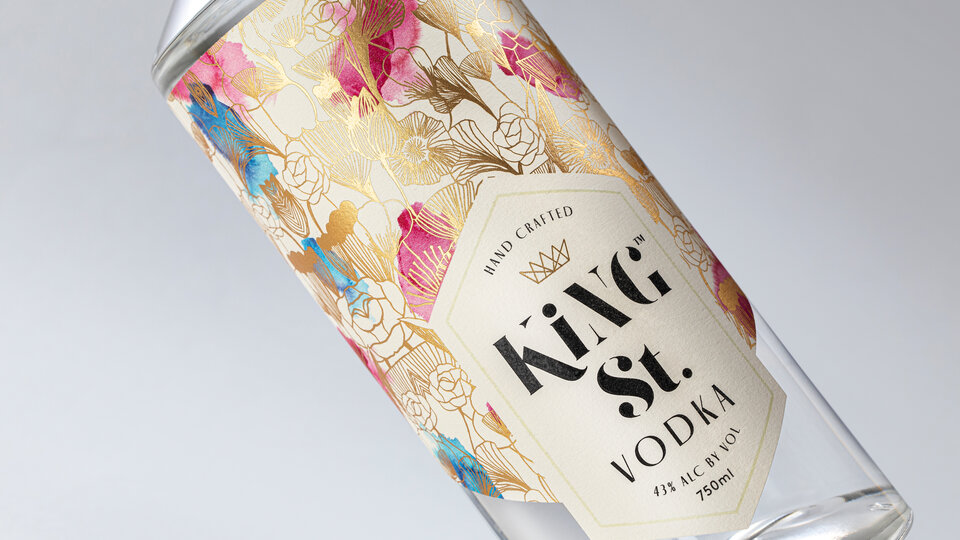 king st vodka design