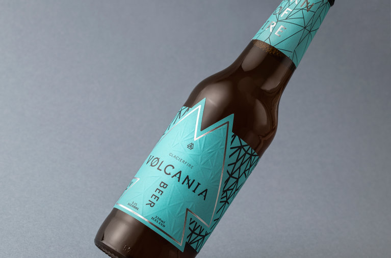 glacierfire volcano beer packaging