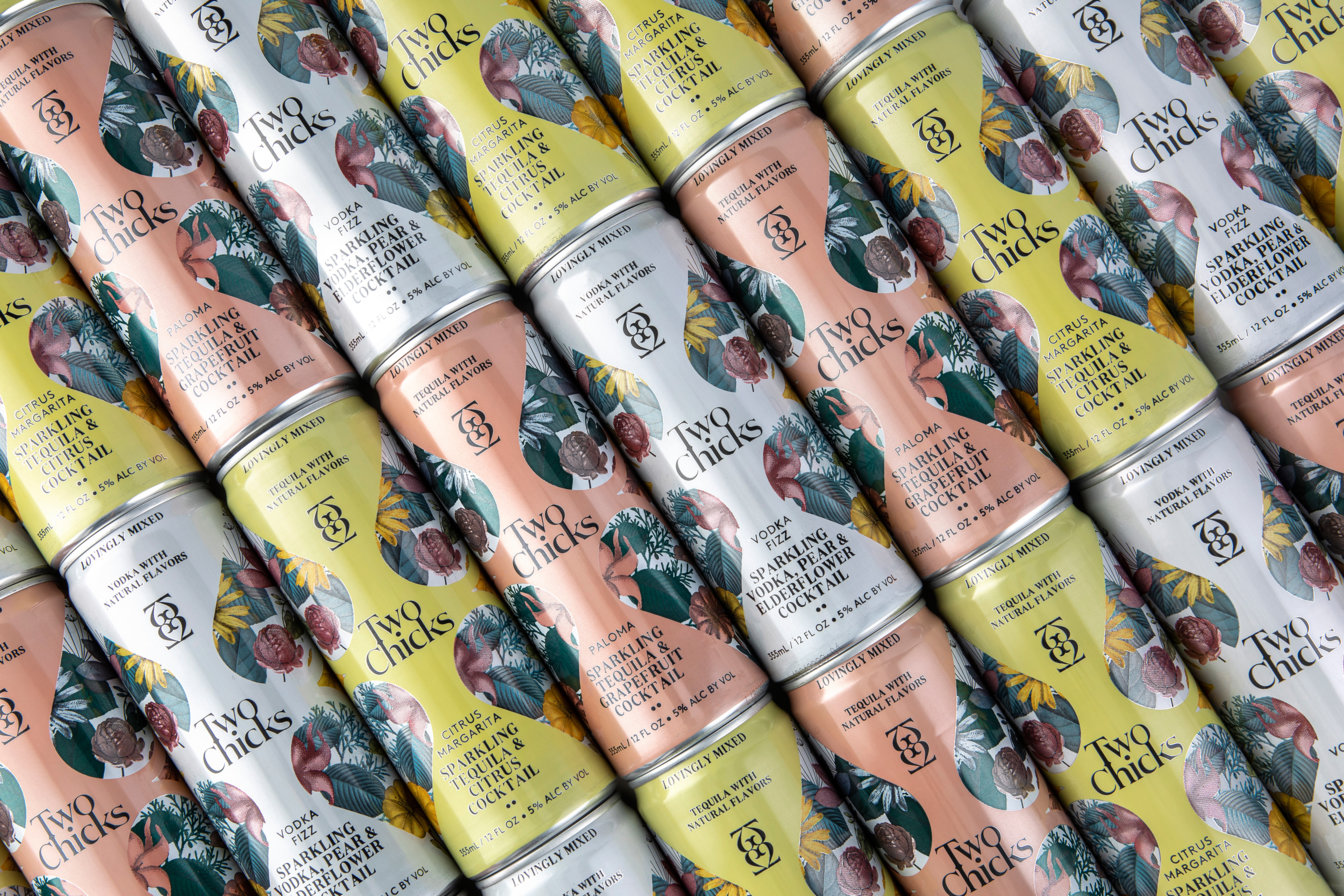 two chicks cocktail packaging