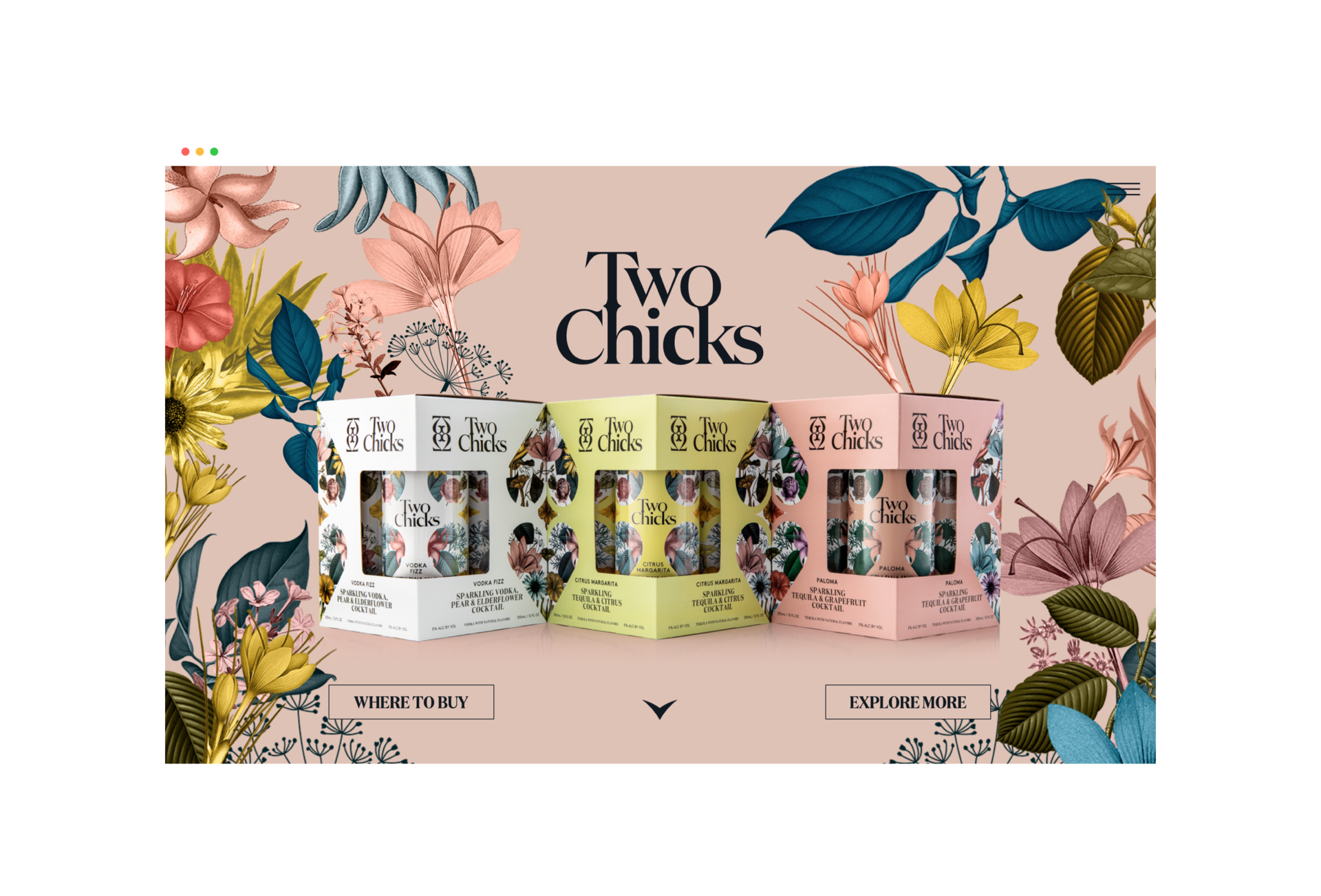 two chicks cocktails website