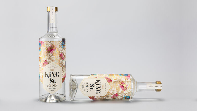 king st vodka design