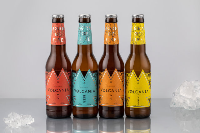 glacierfire volcano beer packaging