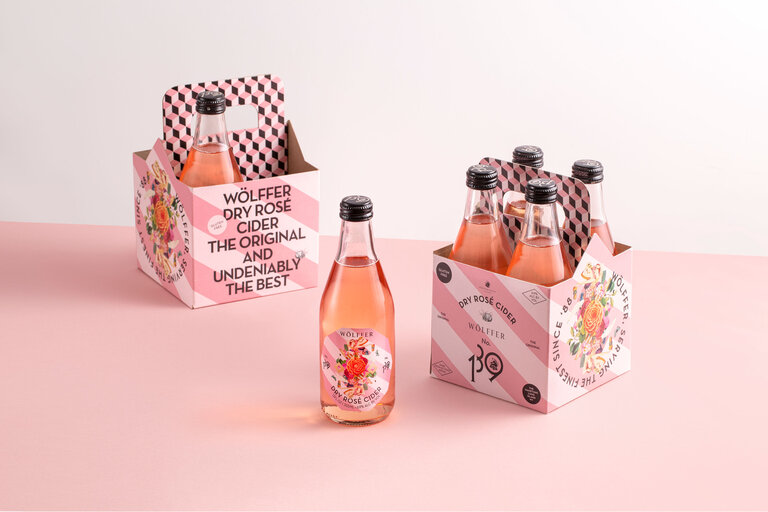 wolffer cider rose bottle packaging