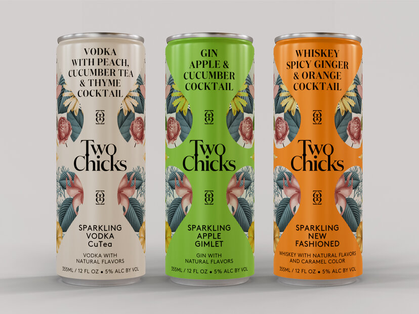 two chicks cocktail cans