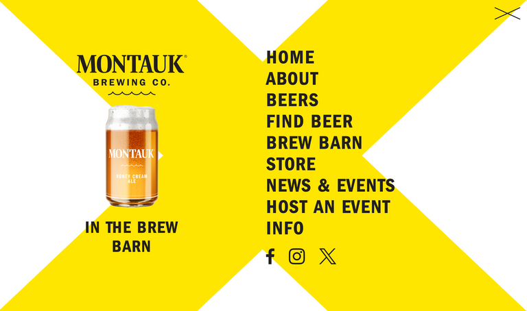 montauk website nav yellow