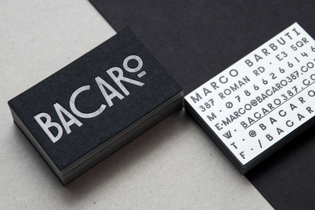 bacaro business cards