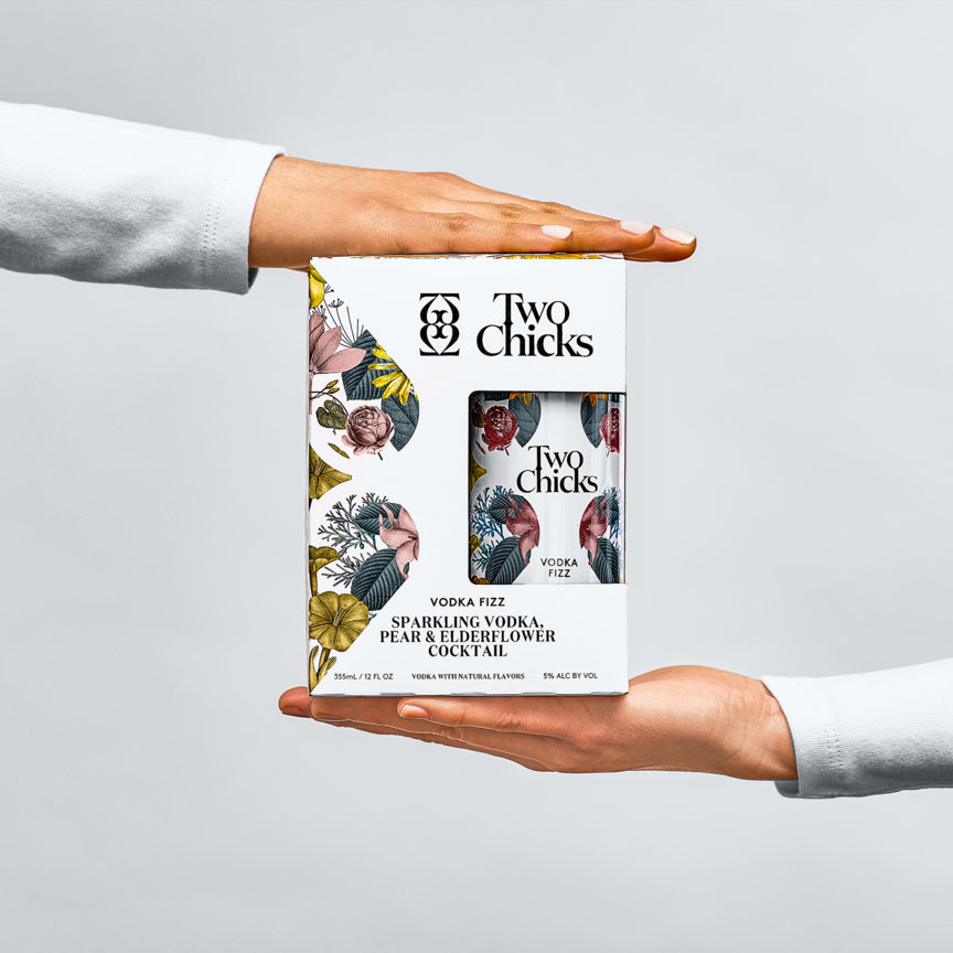 two chicks cocktail packaging