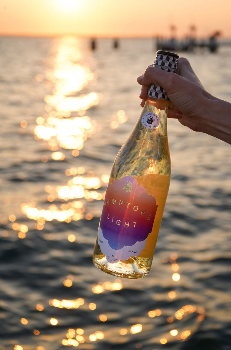 wolffer estate hamptons light bottle ocean