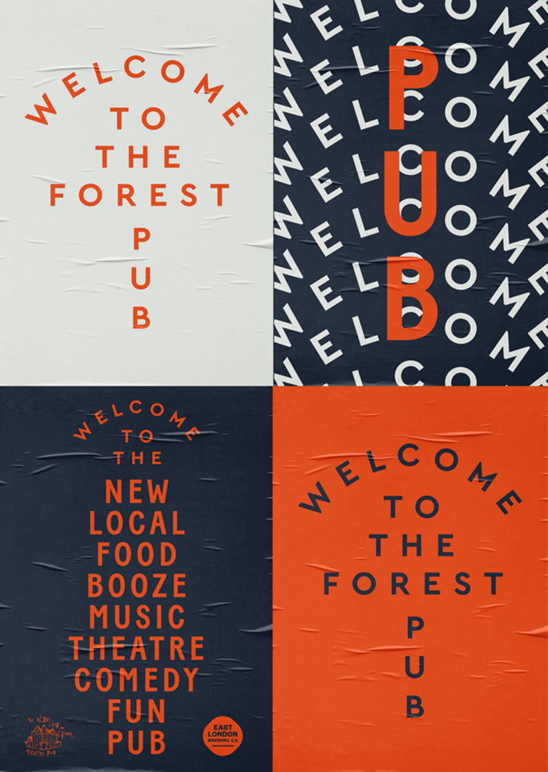 welcome to the forest pub branding